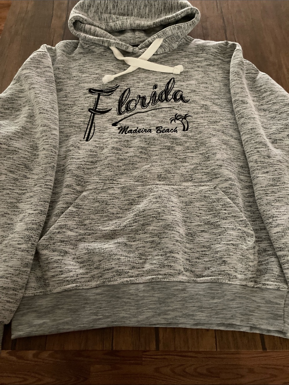 Florida Madeira Beach Gray Hooded Pullover Sweatshirt - Men's Casual Hoodie